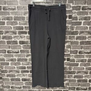 Losano Weekender Organic cotton Thermal Pant Loungewear gray wide leg